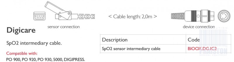 Przedłużacze do czujników SpO2 do kardiomonitorów Biogenesis Do Digicare