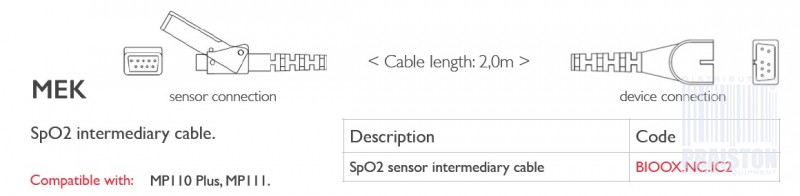 Przedłużacze do czujników SpO2 do kardiomonitorów Biogenesis Do MEK