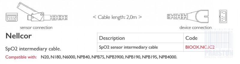 Przedłużacze do czujników SpO2 do kardiomonitorów Biogenesis Do Nellcor
