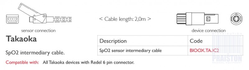 Przedłużacze do czujników SpO2 do kardiomonitorów Biogenesis Do Takaoka