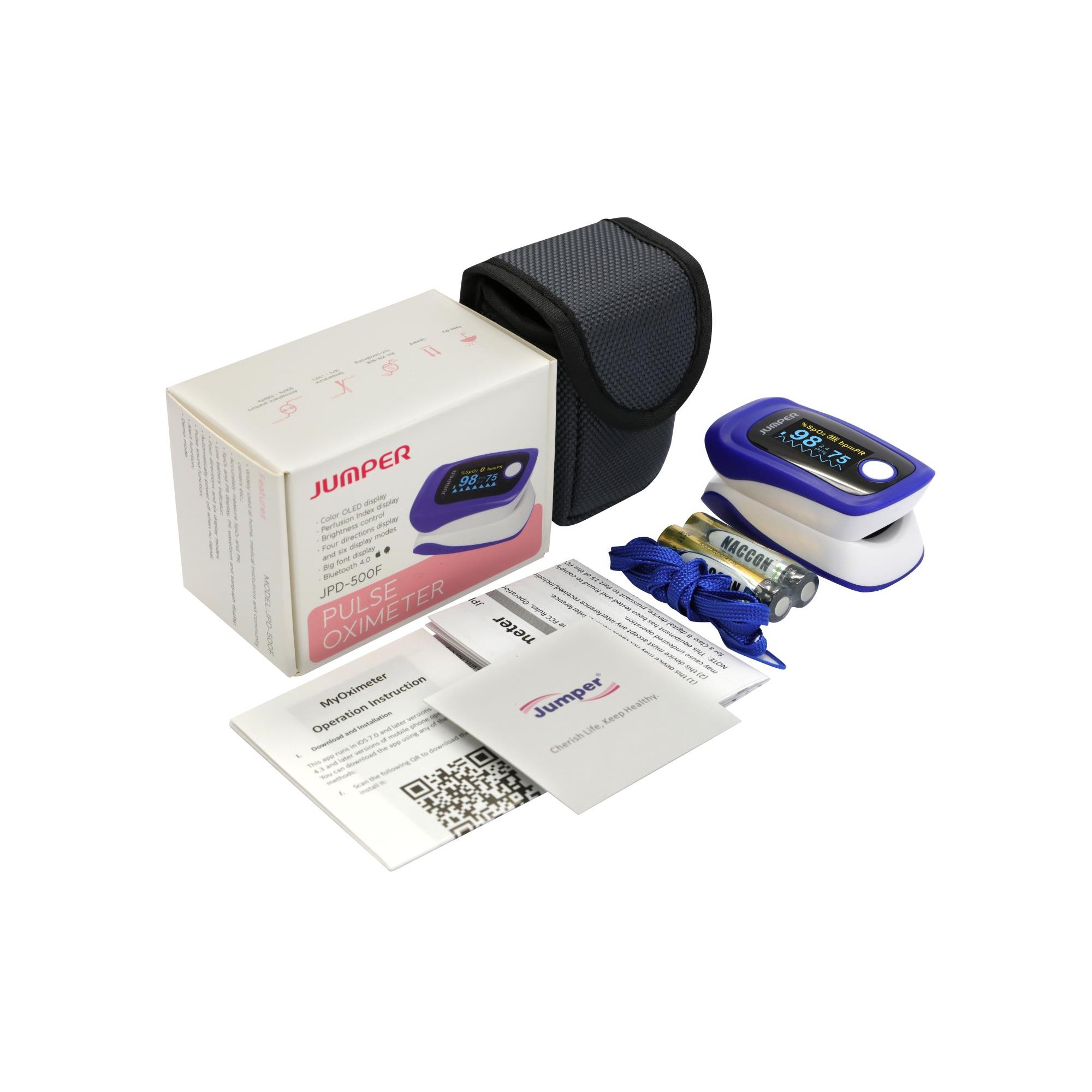 Pulsoksymetry napalcowe Jumper JPD-500F