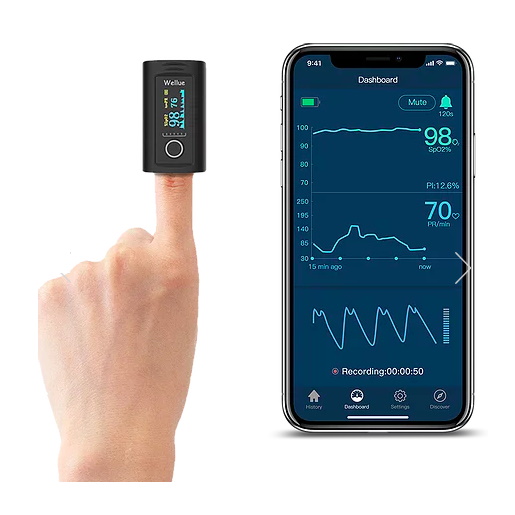 Pulsoksymetry napalcowe VIATOM OxySmart Blue
