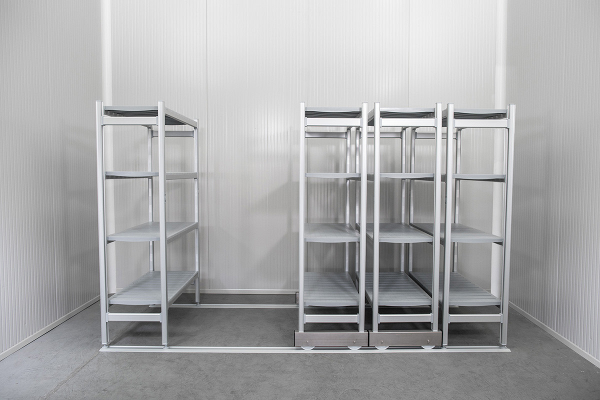 Regały medyczne Pegasus Salus High Density (dolna szyna łączna)