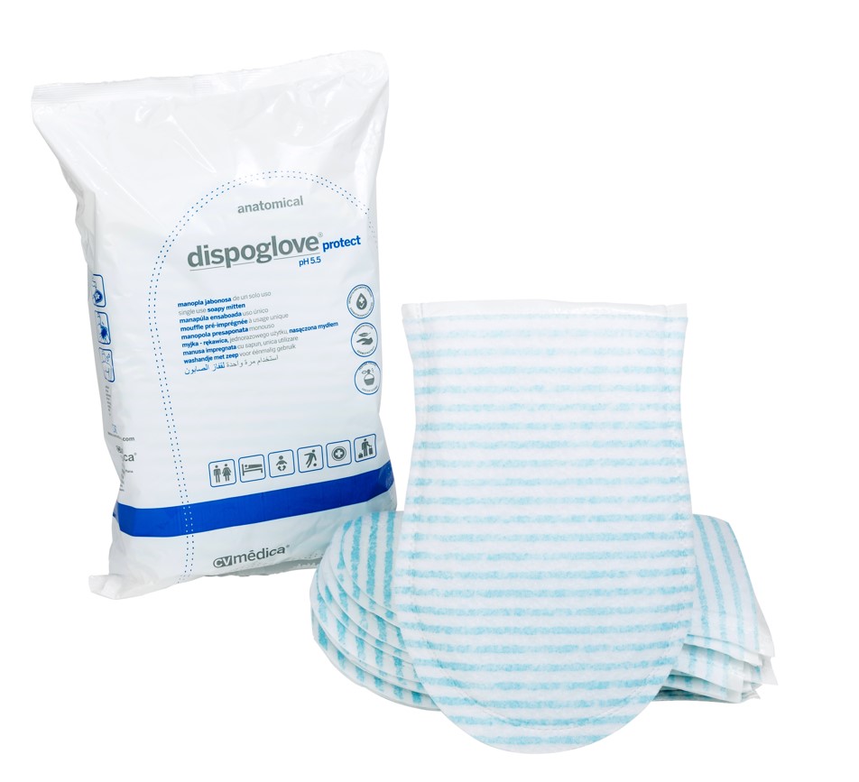 Rękawice i myjki do mycia ciała pacjenta C.V. Medica Manopla Podfoliowana
