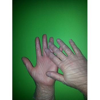 Rękawice medyczne B/D winylowe bezpudrowe S, M, L, XL