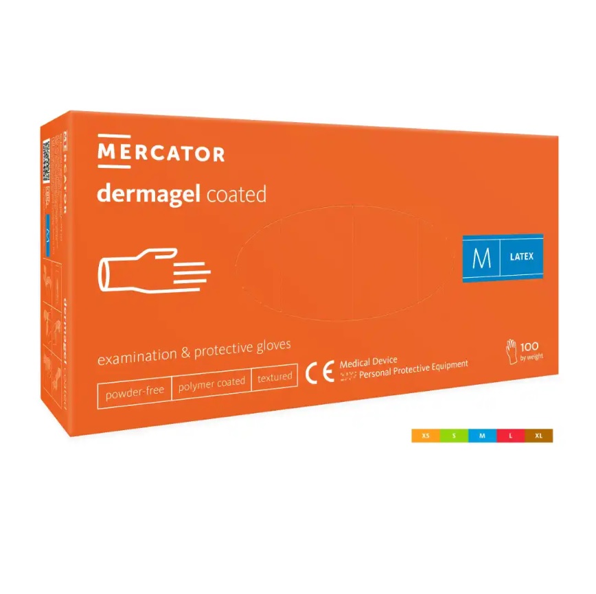 Rękawice medyczne Mercator Medical dermagel coated