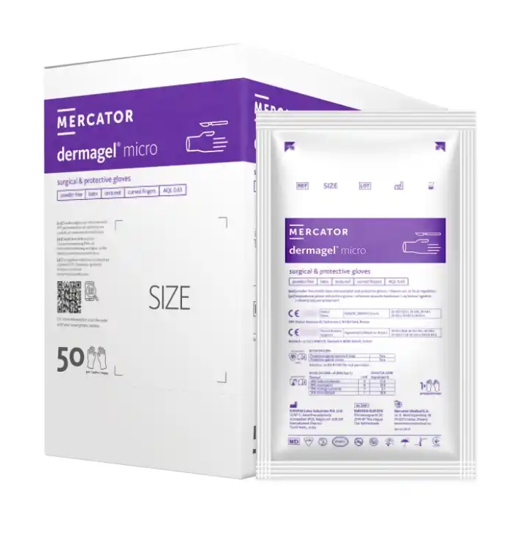 Rękawice medyczne Mercator Medical dermagel micro