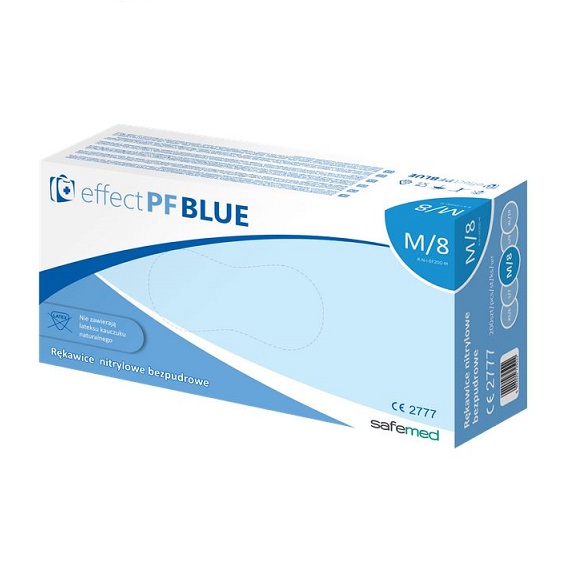 Rękawice medyczne Safemed effect PF BLUE
