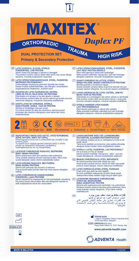 Rękawice medyczne Terang Nusa Maxitex Duplex PF