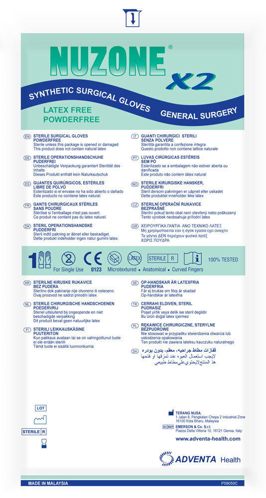 Rękawice medyczne Terang Nusa Nuzone x2