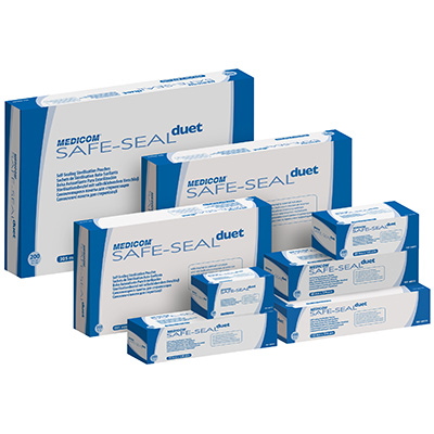 Rękawy papierowo – foliowe płaskie Medicom SAFE-SEAL duet