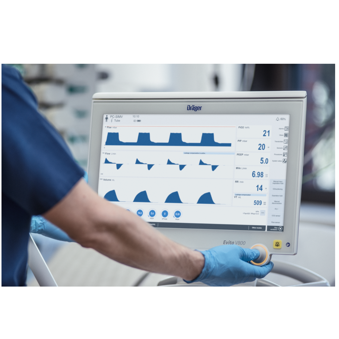 Respiratory stacjonarne dla dorosłych i dzieci Dräger Evita V800