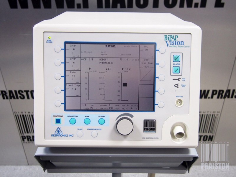 Respiratory stacjonarne dla dorosłych i dzieci używane B/D Respironics Novametrix Bipap Vision - Praiston rekondycjonowany