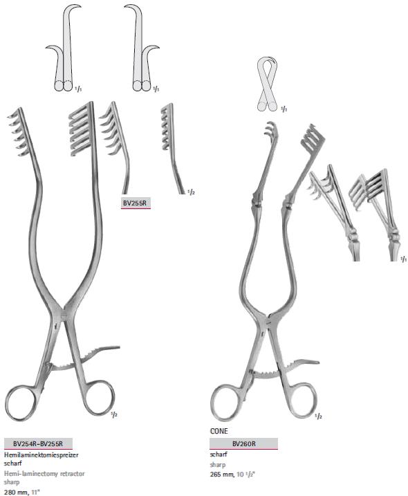 Rozwieracze / retraktory chirurgiczne B.Braun Rozwieracze do laminektomii