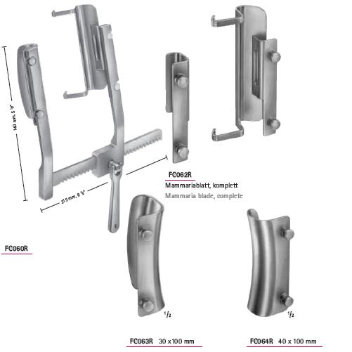 Rozwieracze / retraktory chirurgiczne B.Braun Rozwieracze klatki piersiowej