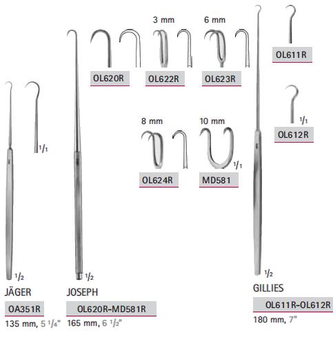 Rozwieracze / retraktory chirurgiczne B.Braun Rozwieracze skórne, precyzyjne