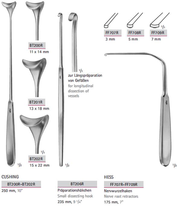 Rozwieracze / retraktory chirurgiczne B.Braun Rozwieracze żylne i do ran
