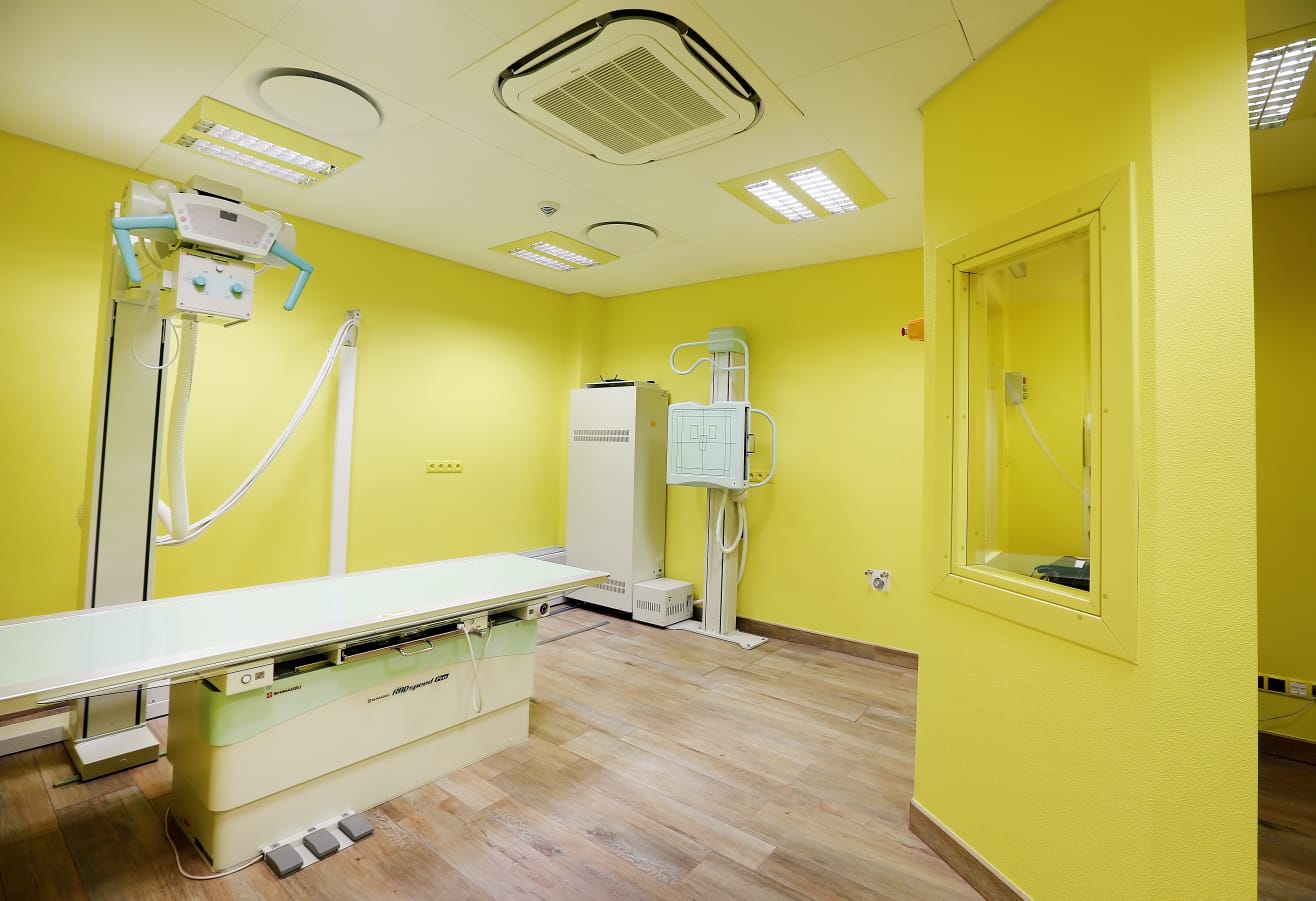 RTG kostno-płucne do radiografii używane B/D Shimadzu Radspeed MF - Praiston rekondycjonowany