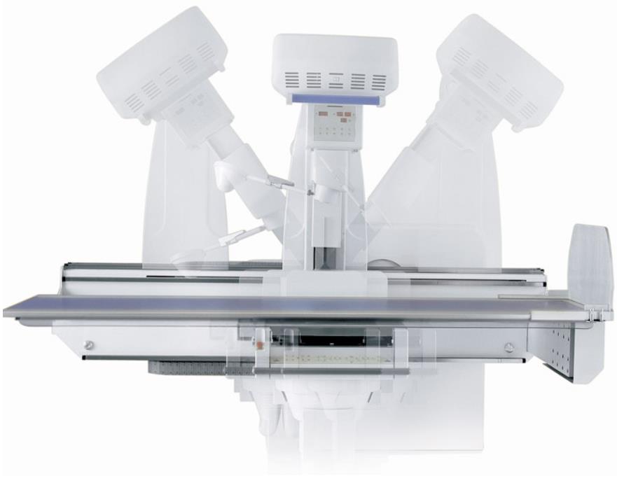 RTG zdalnie sterowane, uniwersalne do radiografii i fluoroskopii MECALL CLISIS