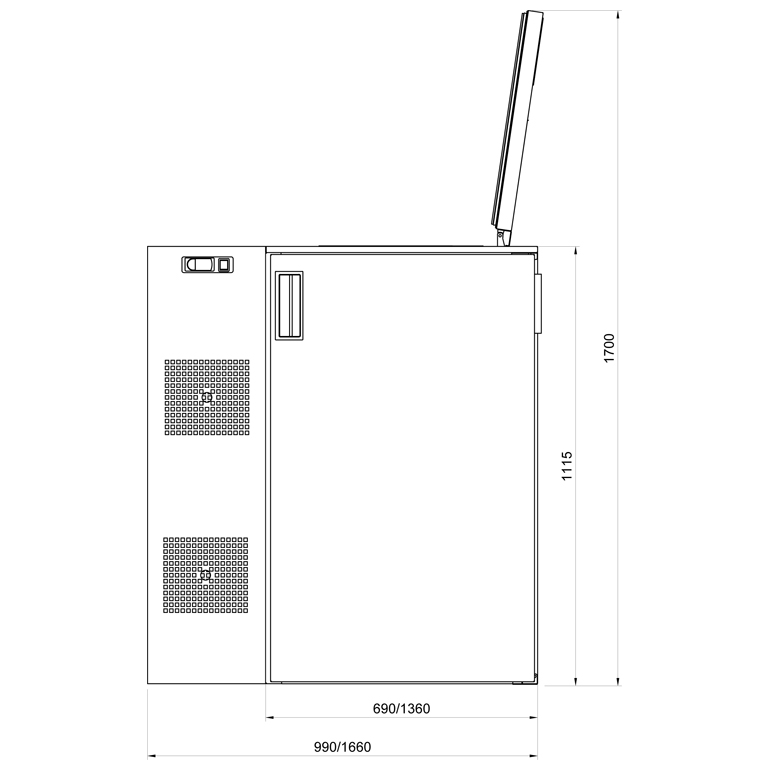Schładzarki na odpady medyczne JUKA Komora duża 2x240 L