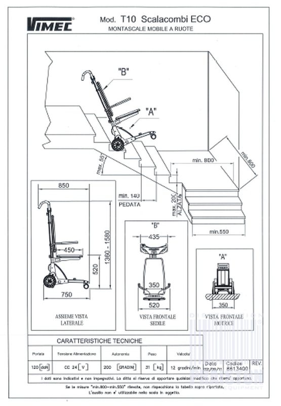 Schodołazy kroczące używane Alber T10 SCALACOMBI ECO S34 - Praiston rekondycjonowany