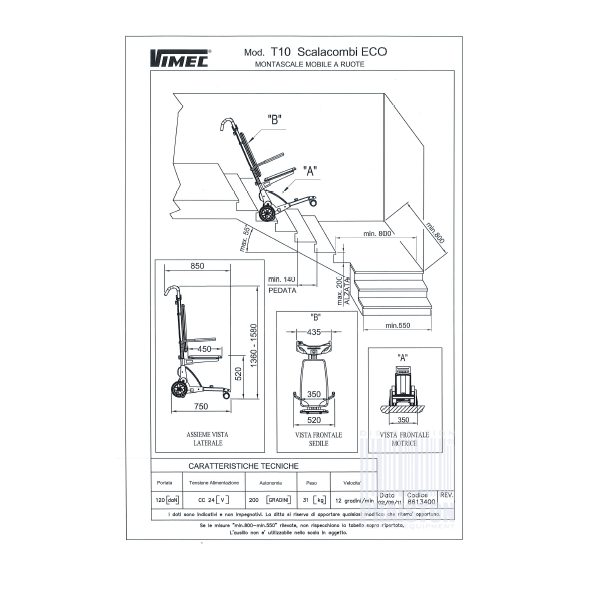 Schodołazy kroczące używane Alber T10 SCALACOMBI ECO S34 - Praiston rekondycjonowany
