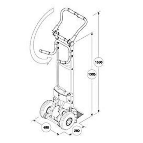 Schodołazy towarowe SANO LIFTKAR SAL FOLD-L 140 / + PODNOŚNIK 900mm/1100mm