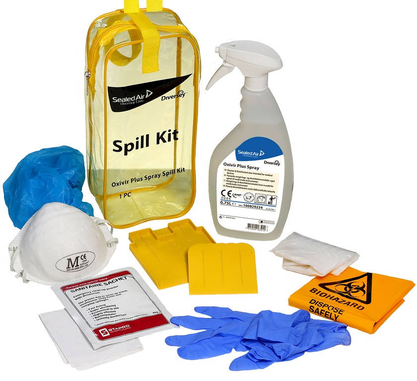 Ściereczki do usuwania płynów fizjologicznych Diversey Body Spillage Kit