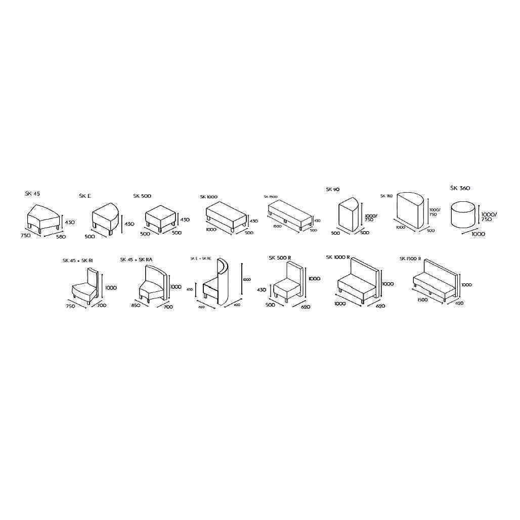 Siedziska modułowe do poczekalni medycznych MEBLANT Snake