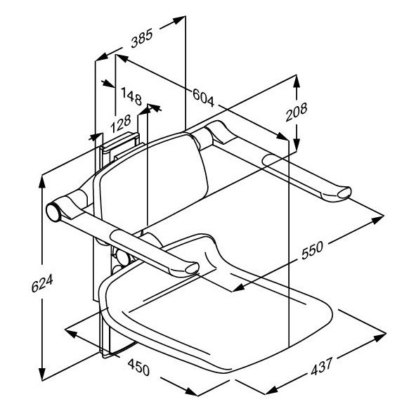 Siedziska prysznicowe naścienne Pressalit Plus 450