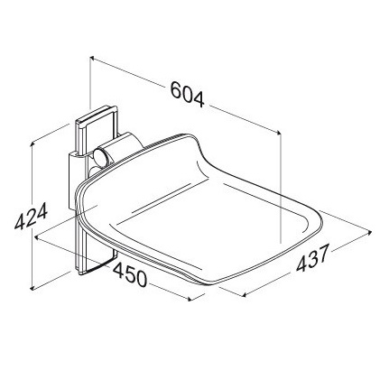 Siedziska prysznicowe naścienne Pressalit Plus 450