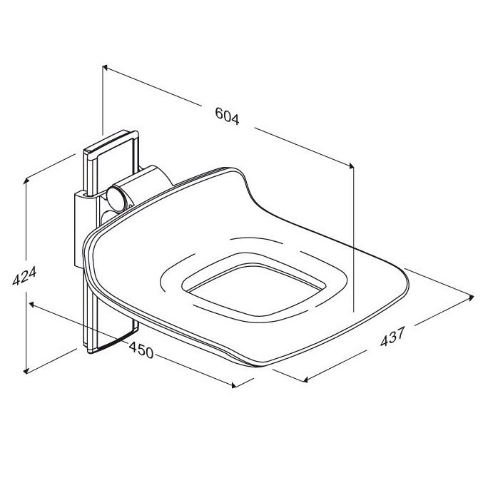 Siedziska prysznicowe naścienne Pressalit Plus 450