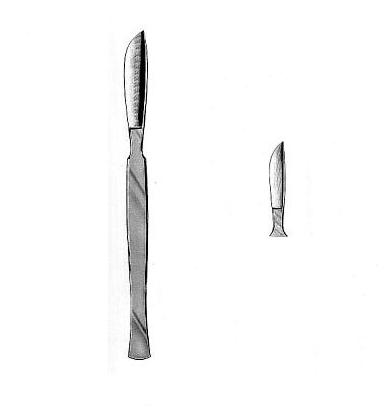 Skalpele wielorazowe GAMA s. c. - dystrybutor importer Skalpel chirurgiczny brzuszasty 2 cm