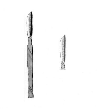 Skalpele wielorazowe GAMA s. c. - dystrybutor importer Skalpel chirurgiczny brzuszasty 5 cm