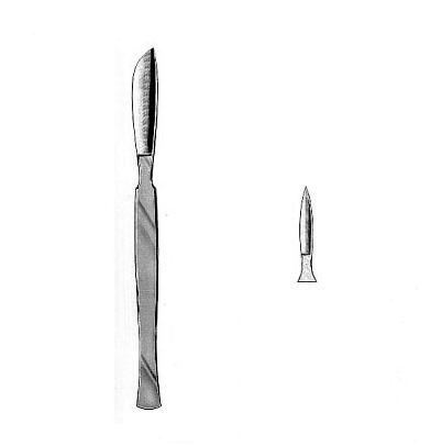 Skalpele wielorazowe GAMA s. c. - dystrybutor importer Skalpel chirurgiczny spiczasty 2 cm