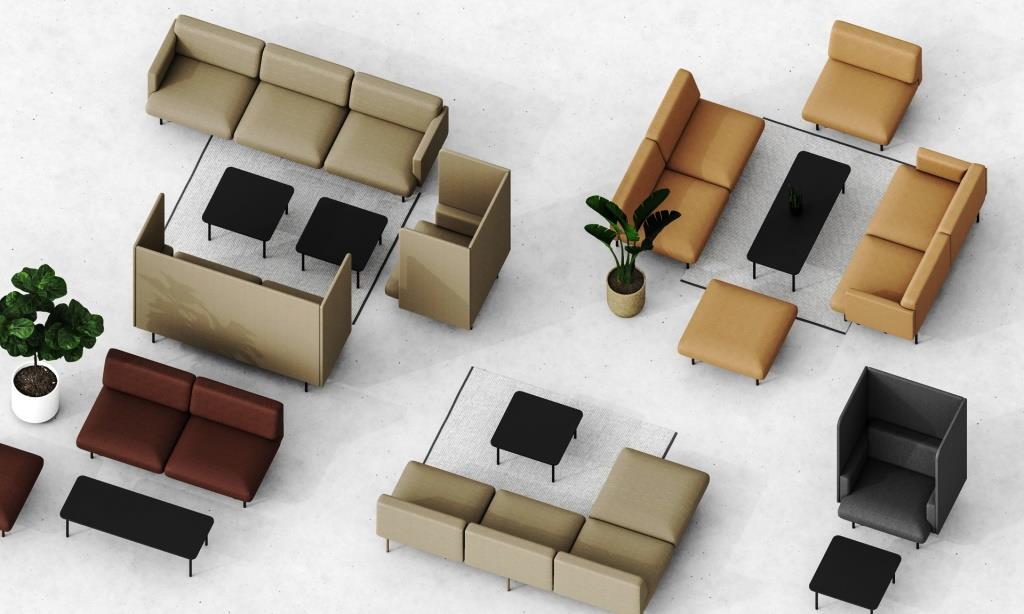 Sofy/kanapy do poczekalni medycznych MEBLANT Fora