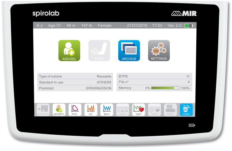 Spirometry MIR Spirolab New