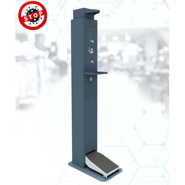 Stacje bezdotykowe - dozowniki do dezynfekcji rąk ELDRUT Tower 1L