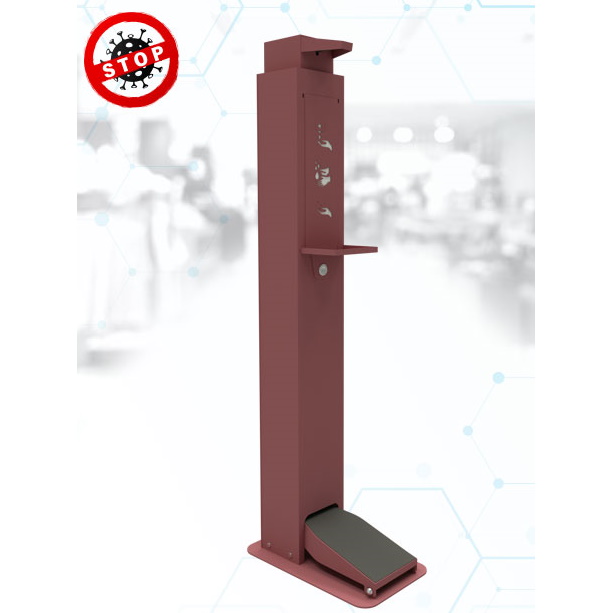 Stacje bezdotykowe - dozowniki do dezynfekcji rąk ELDRUT Tower 1L