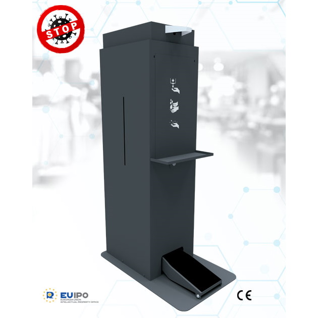 Stacje bezdotykowe - dozowniki do dezynfekcji rąk ELDRUT Tower 25L