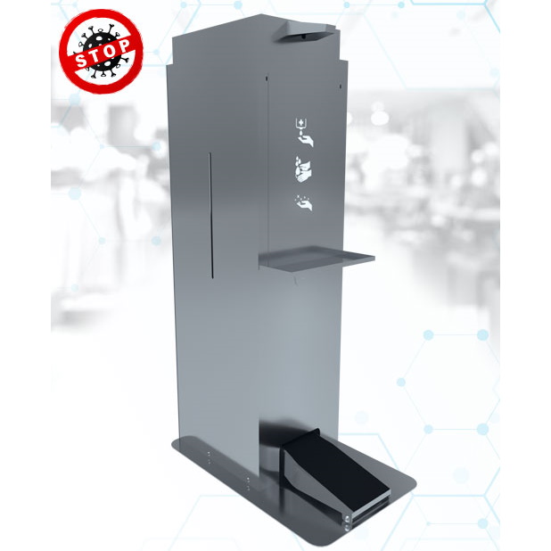 Stacje bezdotykowe - dozowniki do dezynfekcji rąk ELDRUT Tower 25L