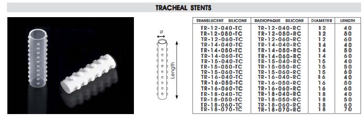Stenty silikonowe EFER Stenty tchawiczne EFER