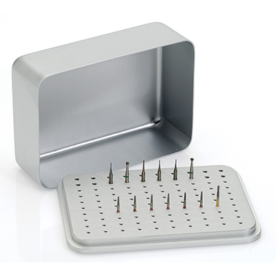 Stojaki na wiertła stomatologiczne do sterylizacji Nichrominox Maxi Bur Block