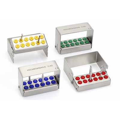 Stojaki na wiertła stomatologiczne do sterylizacji Nichrominox Plug'In H