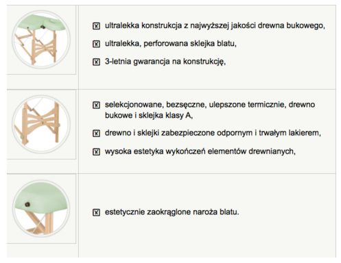 Stoły do masażu Habys Collibra