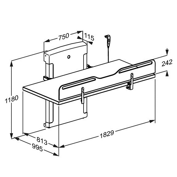 Stoły do pielęgnacji niepełnosprawnych - przewijaki Pressalit R8584572000