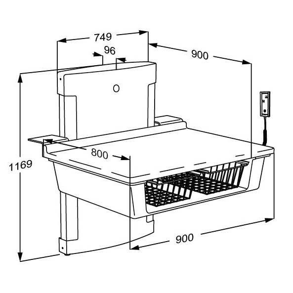 Stoły do pielęgnacji niepełnosprawnych - przewijaki Pressalit R8661000 / R8662000 / R8663000