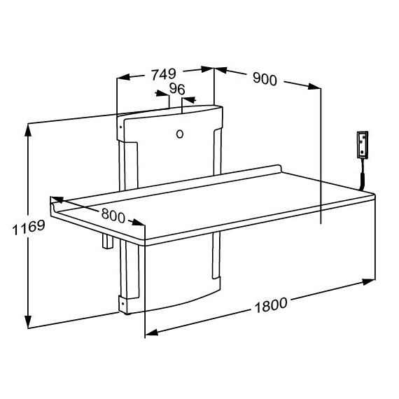 Stoły do pielęgnacji niepełnosprawnych - przewijaki Pressalit R8673000