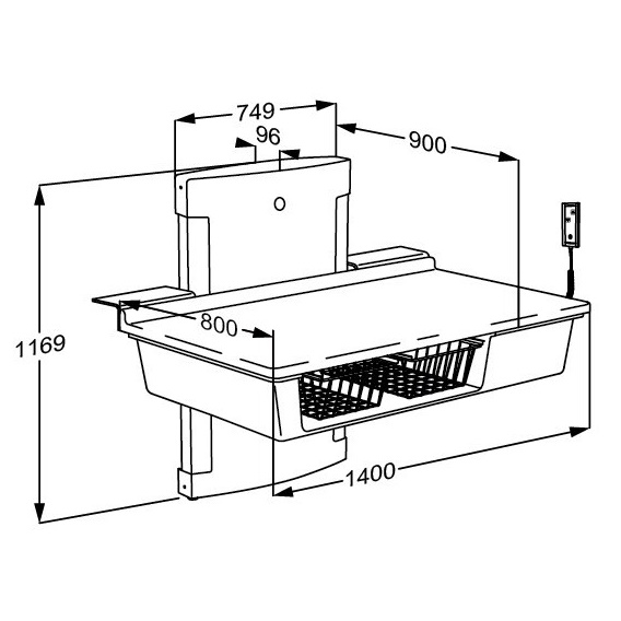 Stoły do pielęgnacji niepełnosprawnych - przewijaki Pressalit R8682000 / R8683000 / R8684000 / R8685000