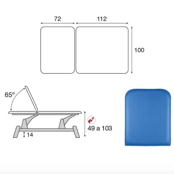 Stoły i leżanki rehabilitacyjne ECOPOSTURAL C5914H